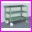 Wzek warsztatowy pkowy WW-850x900x470 , NONO 500 KG , kolor jasnozielony RAL-6011, 1 grna pka metalowa pokryta gum antypolizgow (reszta pek bez mat antypolizgowych)