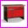 St warsztatowy GSW 05 z blatem oklejonym gum, kolor RAL3020, czerwony
