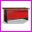 St warsztatowy GSW 06 z blatem oklejonym gum, kolor RAL3020, czerwony