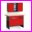 zestaw warsztatowy: st warsztatowy GSW-02 i szafka warsztatowa GSZW-01, kolor czerwony RAL3020