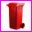 Pojemnik na odpady bytowe - model MGB 120 czerwony, o pojemnoci 120 litrw