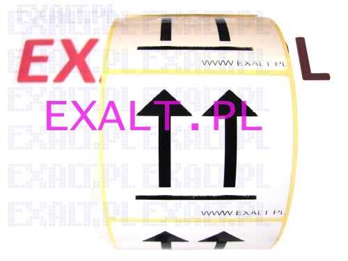 Etykiety z nadrukiem STRZAKI do oznaczania gry paczki (1100 sztuk), rozmiar 72 x 60 mm, termotransferowe