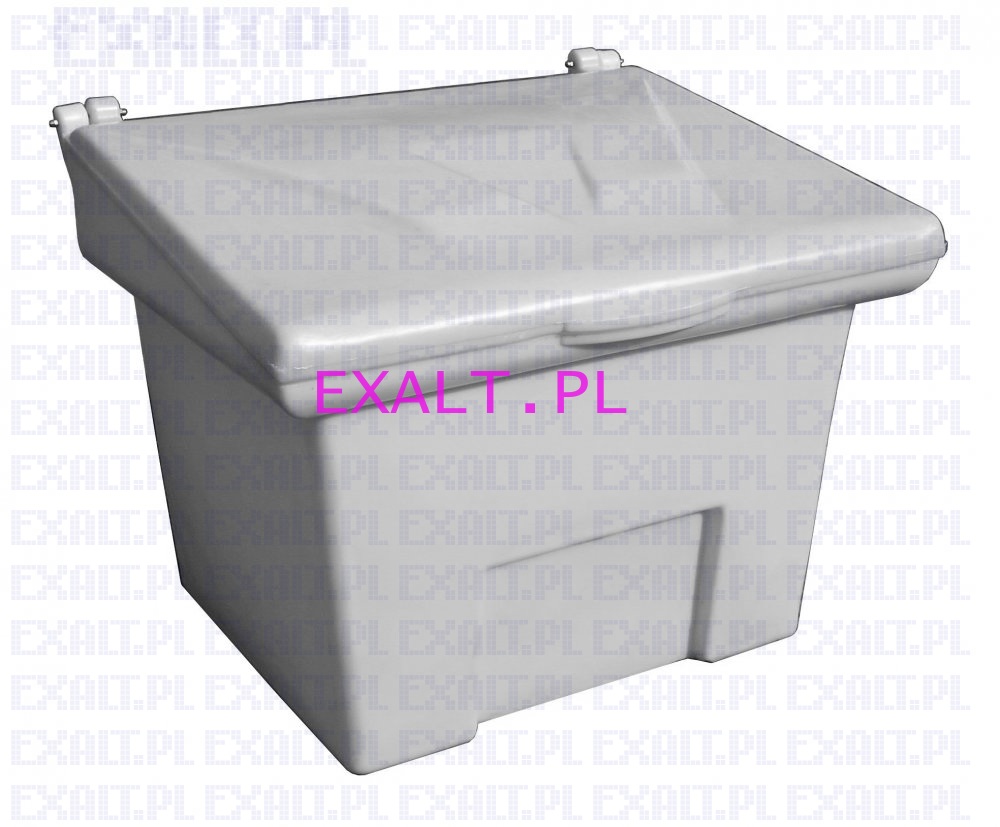 pojemnik na piasek lub inne kruszywa, polietylenowy, pojemno��: 250 litr�w (360kg), kolor: zielony �redni (RAL6026),
					wymiary (76cm x 92cm x 72cm), z zamykaniem na k��dk�, z otworem na �opat�