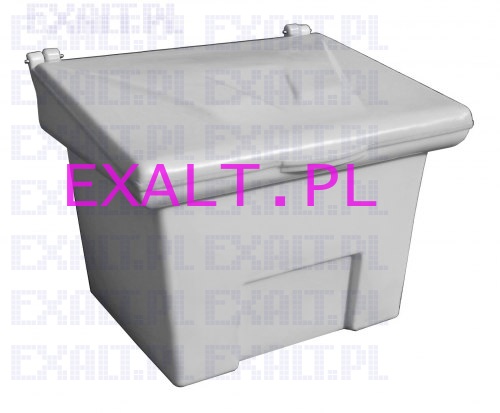 pojemnik na piasek lub inne kruszywa, polietylenowy, pojemno��: 250 litr�w (360kg), kolor: zielony �redni (RAL6026),
					wymiary (76cm x 92cm x 72cm), z zamykaniem na k��dk�, z otworem na �opat�