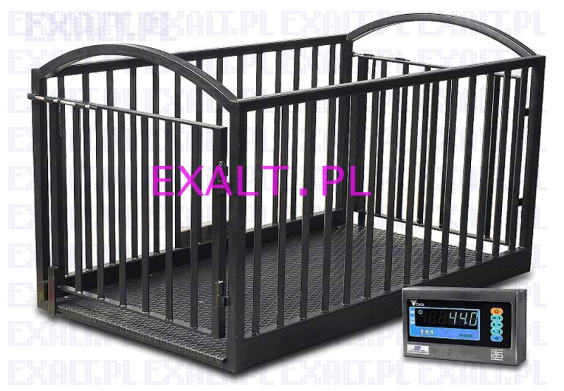 Waga inwentarzowa TPAI400H, zakres 400kg, dok�adno�� 200g, wysoko�� barierek 1,1m, szalka prostok�tna 1500x800mm, z legalizacj� w cenie