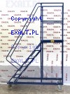 Pomost magazynowy na ko�ach WGP-138, liczba schod�w: 5, wysoko��: 138cm