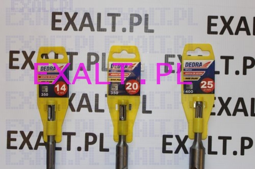 zestaw 3 wiert�a dedra 14, 20, 25 mm