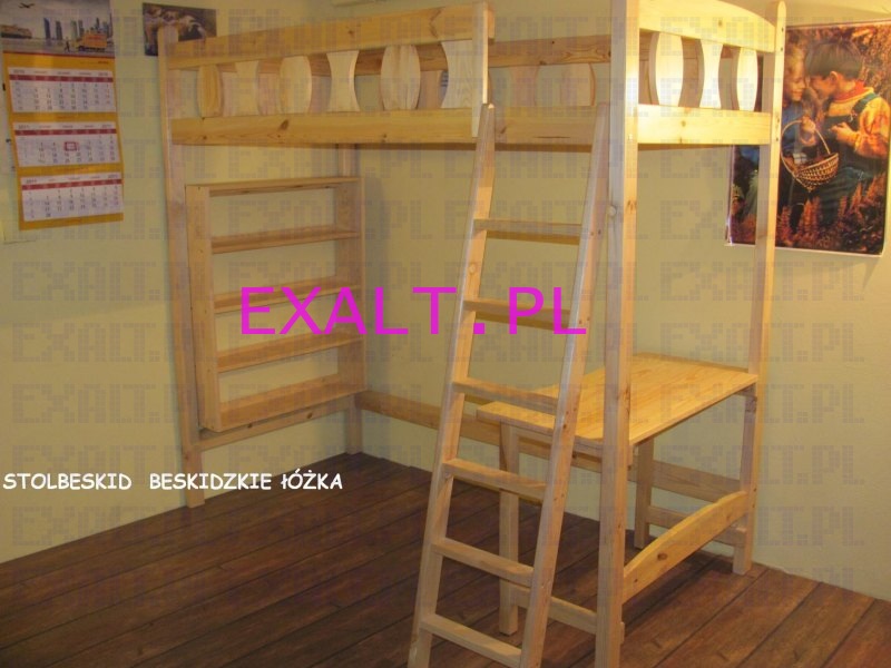 Antresola LOLEK z biurkiem i p�k�