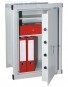 Sejf �cienny WNO-75, wymiary zewn. 750x485x375 mm , masa w�asna 49 kg, p�ek: 2, pojemno�� 77 litry, zamek na klucz, kolor RAL-1013