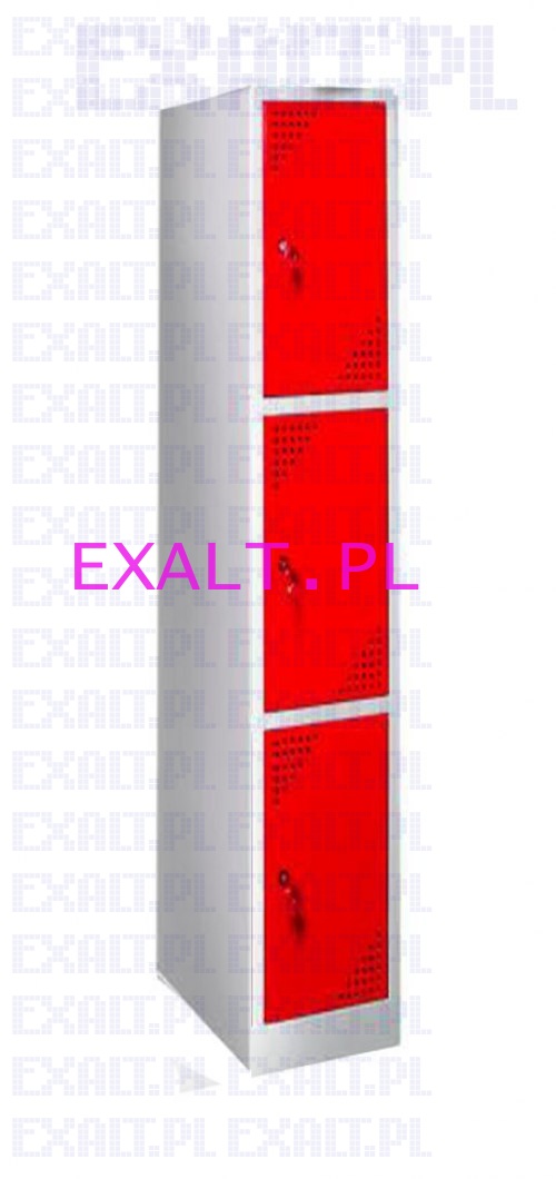 Szafa skrytkowa BS-3-1, 3 skrytki, wymiary szafki: wysoko�� 1850 mm, szeroko�� 300 mm, g��boko�� 500 mm, kolor RAL-7016