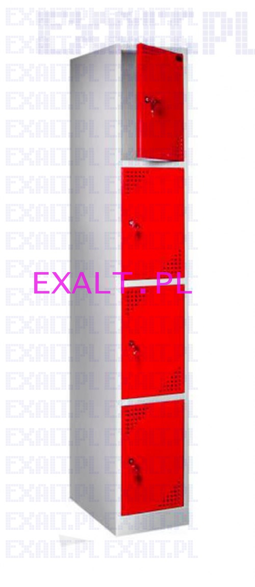 Szafa skrytkowa BS-4-1, 4 skrytki, wymiary szafki: wysoko�� 1850 mm, szeroko�� 300 mm, g��boko�� 500 mm, kolor RAL-5010