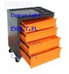 Wzek warsztatowy WSP-4 , 4 szuflady (120/120/180/200), wymiary wzka: wysoko 925mm, szeroko 666mm, gboko 430mm, kolor RAL-7032