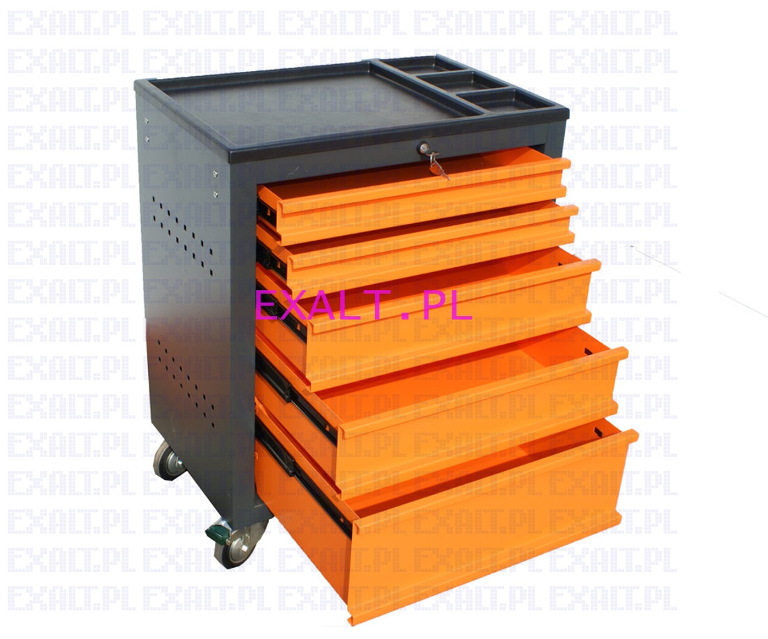 Wzek warsztatowy WSS-5 , 5 szuflad (70/70/120/130/200), wymiary wzka: wysoko 840mm, szeroko 666mm, gboko 430mm, kolor RAL-7035