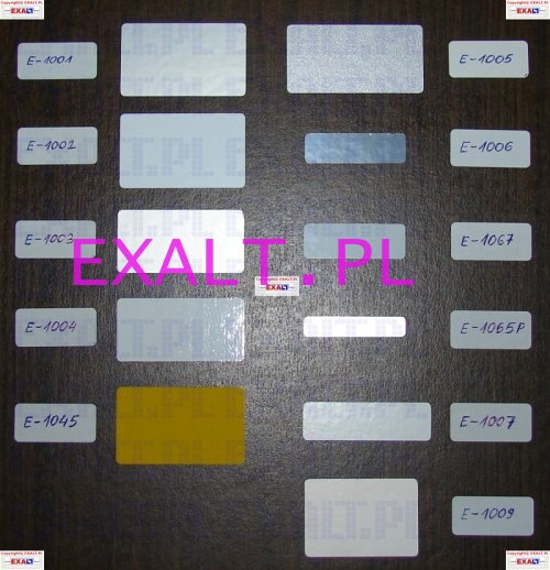 etykiety foliowe e-1067 (m-0167) , rozmiar 100x99mm  , gilza 76mm, rednica zewntrzna rolki max=200mm, (1000szt.)
