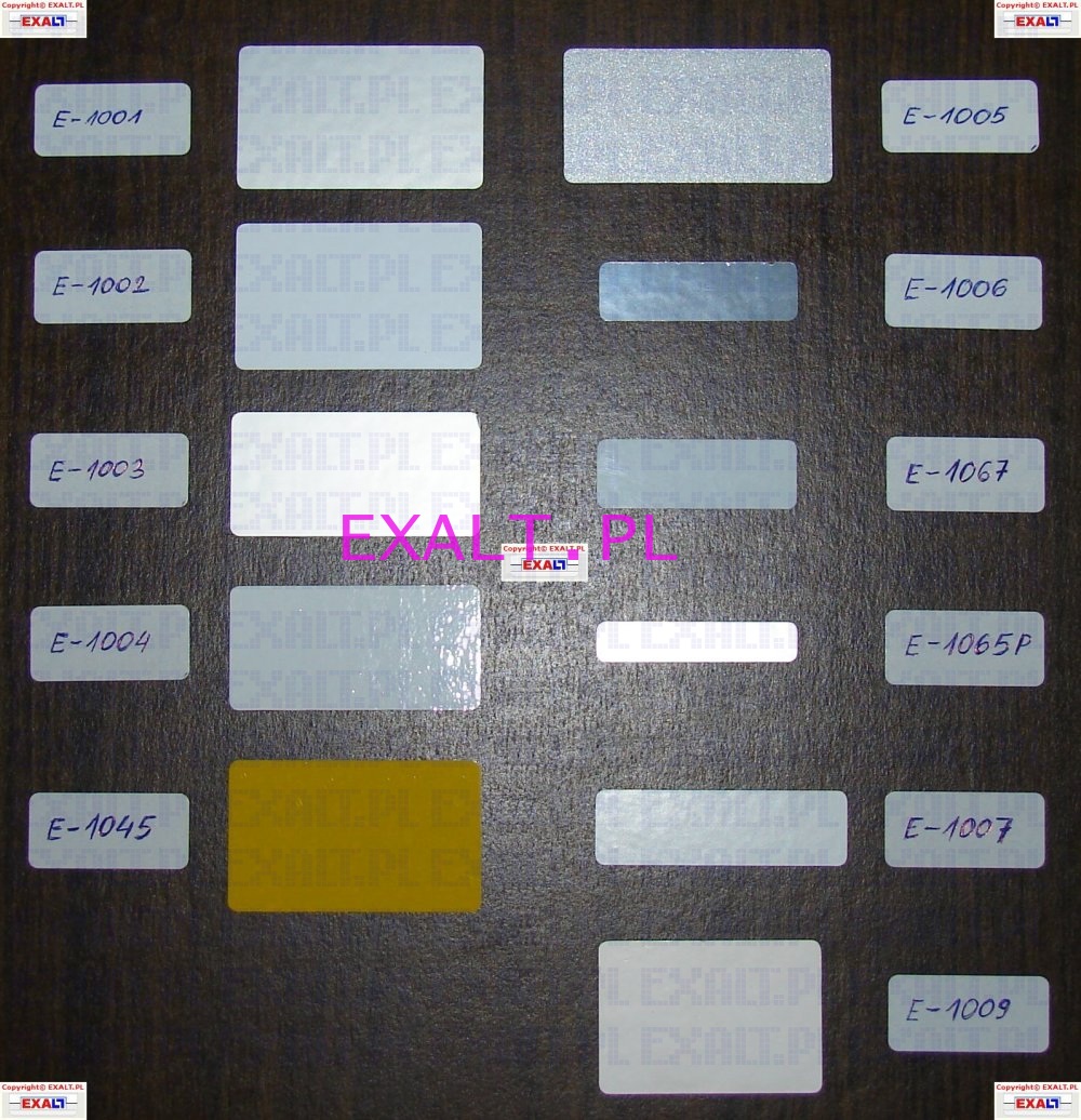 etykiety foliowe e-1001 (m-0011) , rozmiar 32x20mm  , gilza 25mm, rednica zewntrzna rolki max=120mm, (1000szt.)
