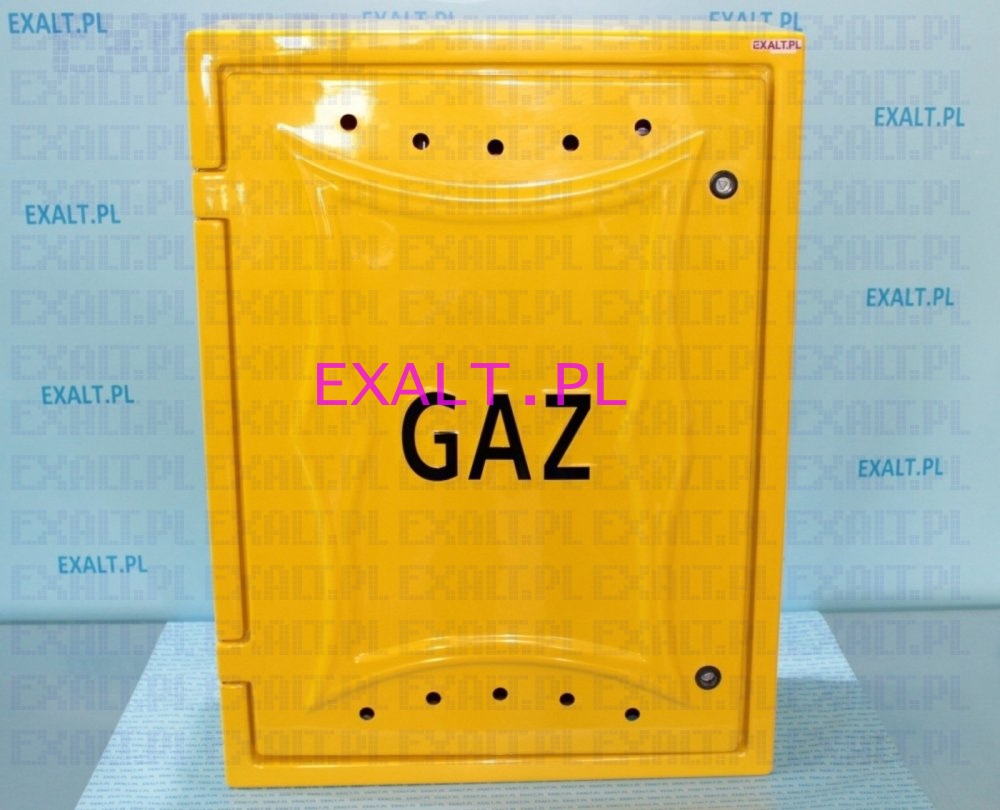skrzynka gazowa podw�jna z armatur�, wymiary 600x800x250, kompletna armatura, uchwyty na gazomierze, ��cznik na reduktor