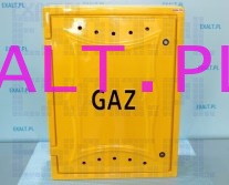 skrzynka gazowa podw�jna z armatur�, wymiary 600x800x250, kompletna armatura, uchwyty na gazomierze, ��cznik na reduktor