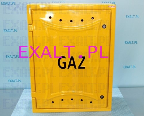 skrzynka gazowa podw�jna z armatur�, wymiary 600x800x250, kompletna armatura, uchwyty na gazomierze, ��cznik na reduktor
