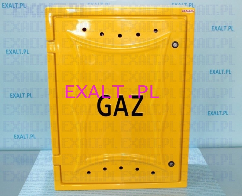 skrzynka gazowa podw�jna z armatur�, wymiary 600x800x250, kompletna armatura, uchwyty na gazomierze, ��cznik na reduktor