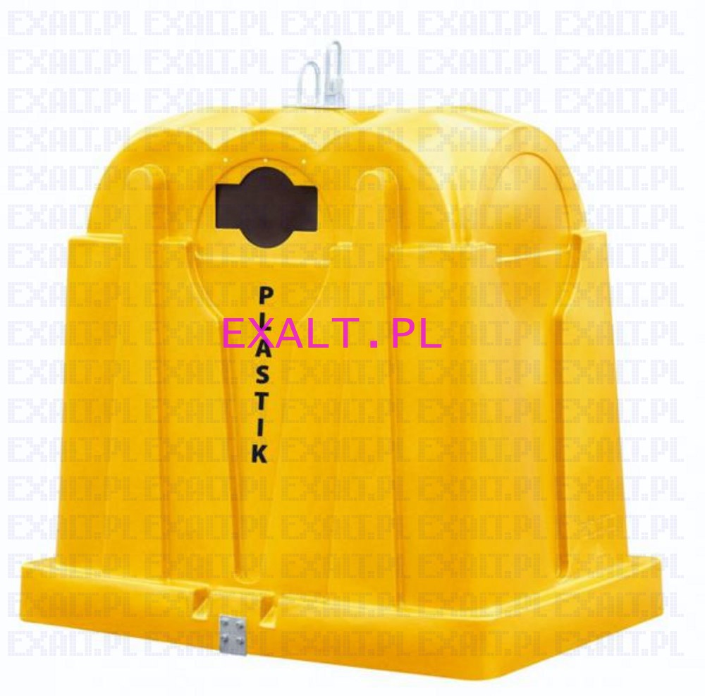 Pojemnik na odpady oglne i segregowane EuroLeader REL02500YE, pojemno 2,5 m3, dugo 1,83 m, szeroko 1,2 m, wysoko 1,67 m, kolor ty