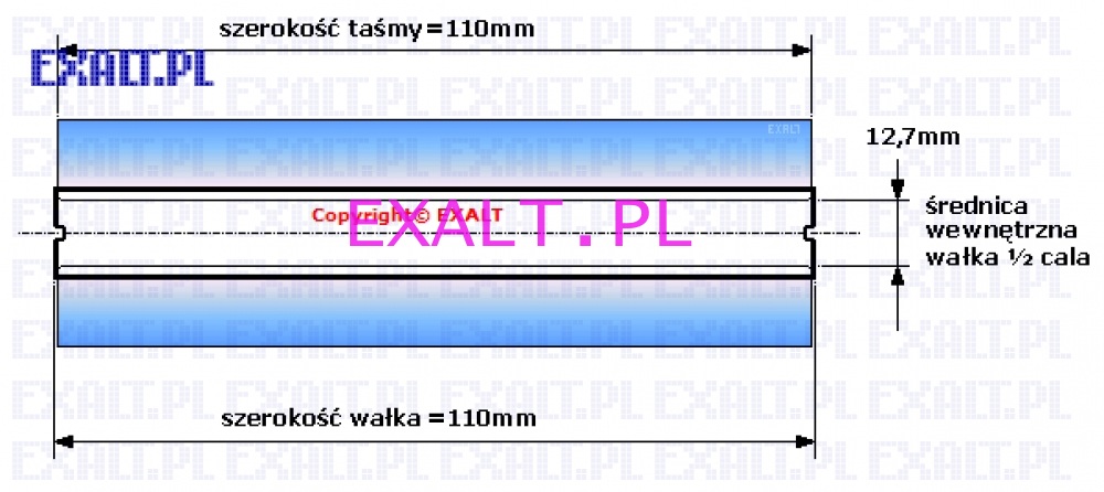 ta�ma termotransferowa woskowa serii 2300 na wa�ku 0.5 cala rozmiar 110 mm x 74m, szeroko�� wa�ka 110mm (standard do drukarek Zebra)
