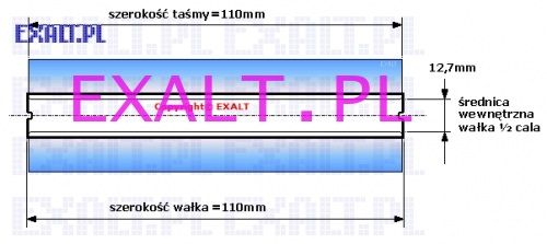 ta�ma termotransferowa woskowa serii 2300 na wa�ku 0.5 cala rozmiar 110 mm x 74m, szeroko�� wa�ka 110mm (standard do drukarek Zebra)