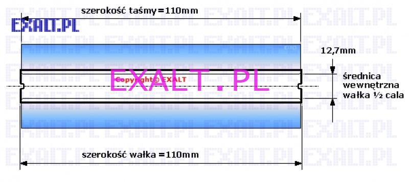 ta�ma termotransferowa woskowa serii 2300 na wa�ku 0.5 cala rozmiar 110 mm x 74m, szeroko�� wa�ka 110mm (standard do drukarek Zebra)