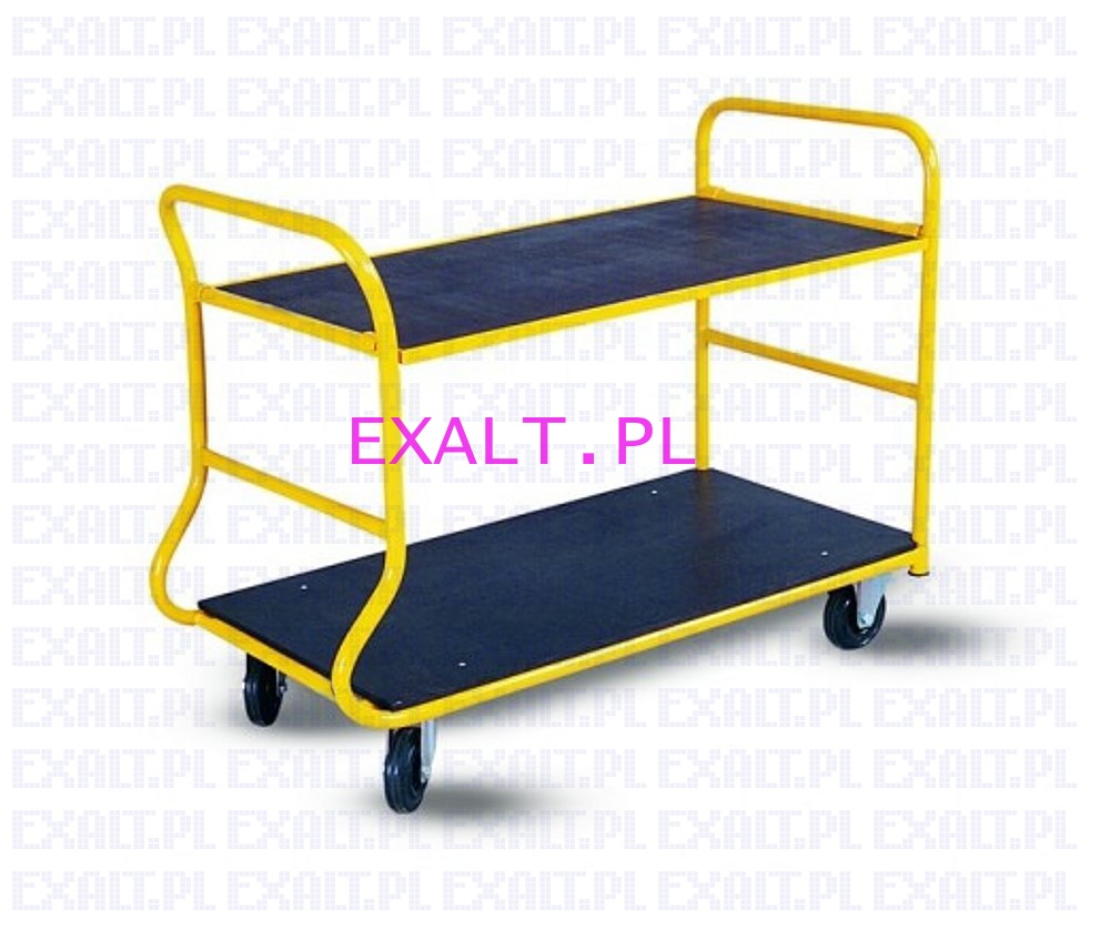 W�zek platformowy p�kowy WRN2-060/31 B, wymiary platformy 1000x600mm, maksymalne obci��enie 600kg, k�ka szare gumowe �o�yska kulkowe o �rednicy fi 160mm