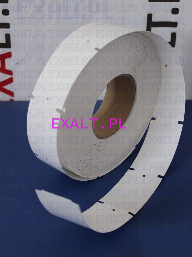 Kartoniki na metki do zadruku metod� termotransferow�, rozmiar 45x76mm z otworem (1000 szt.) , gilza 40mm