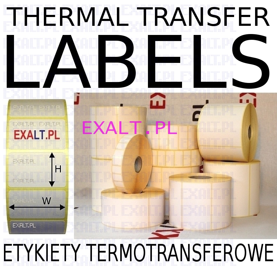 Rolka etykiet termotransferowych 90x36mm, gilza 40mm, nawj 1800 etykiet na rolce