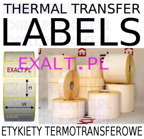 Rolka etykiet termotransferowych 100x80mm, gilza 40mm, naw�j 800 etykiet na rolce