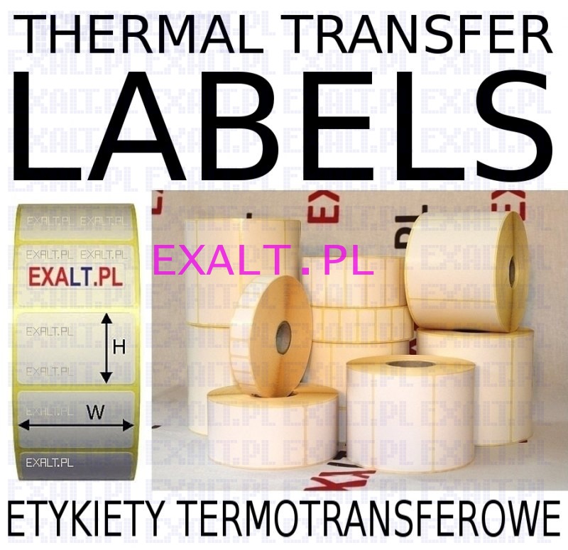 Rolka etykiet termotransferowych 60x20mm, gilza 40mm, nawj 3700 etykiet na rolce