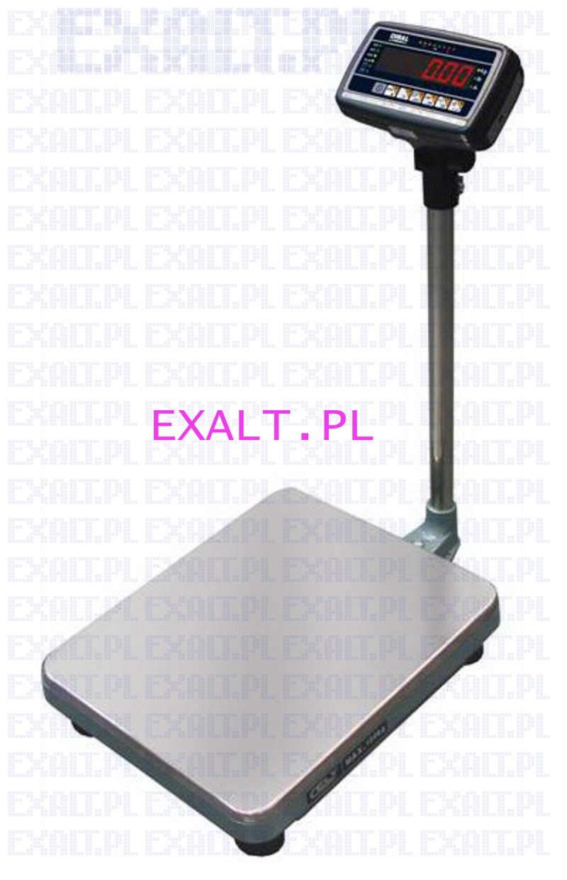 Waga platformowa PVK-310, zakres 150kg, dok�adno�� 50g, szalka ze stali nierdzewnej 420(W) x 520(D)mm, interfejs RS232, wy�wietlacz LED, zasilacz sieciowy, z legalizacj�