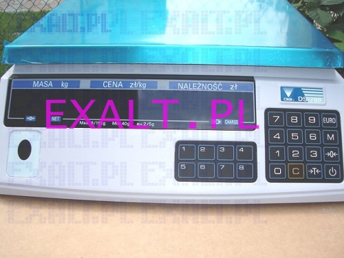 Waga kalkulacyjna DS788B 15kg legalizowana z awaryjnym podtrzymaniem zasilania (z akumulatorem)