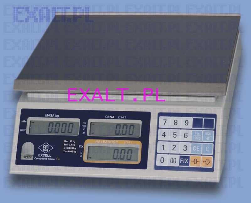 Waga kalkulacyjna AM30, zakres 30kg z akumulatorem, legalizowana