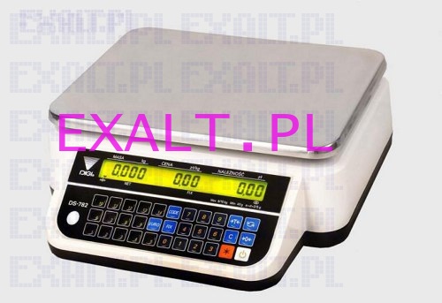 Waga kalkulacyjna DS782BR, zakres 15kg, bez wysignika, bez akumulatora zasilana z sieci + interfejs do kasy fiskalnej RS-232