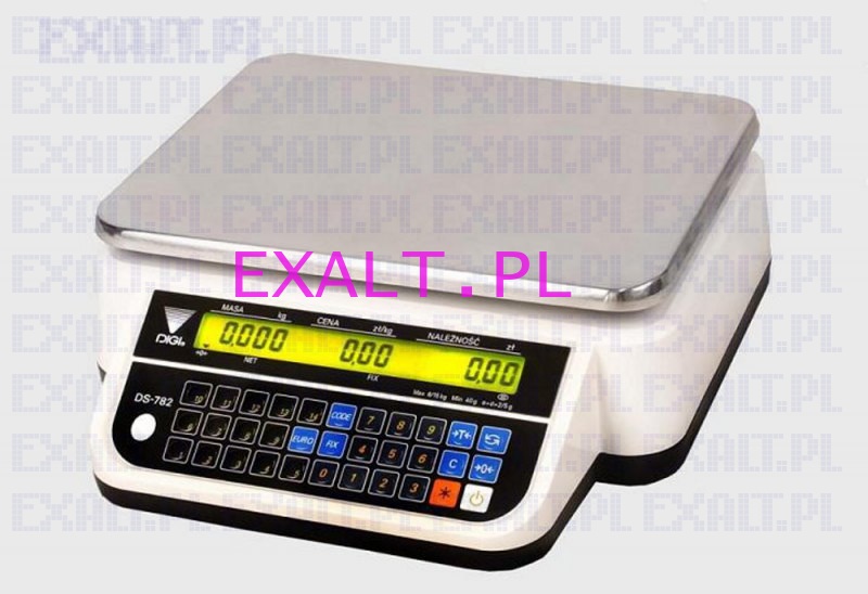 Waga kalkulacyjna DS782BR, zakres 15kg, bez wysignika, bez akumulatora zasilana z sieci + interfejs do kasy fiskalnej RS-232