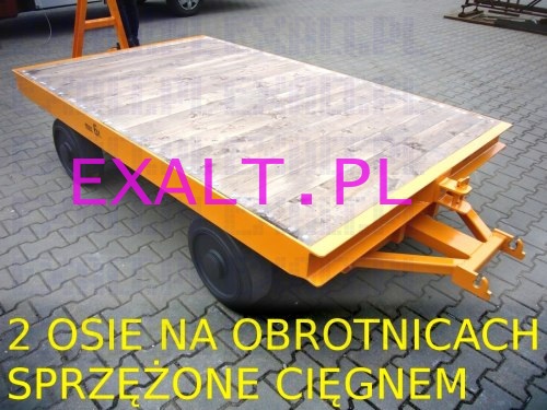 wzek transportowy do bardzo duych obcie, typ DD, nono 16 ton, wymiary platformy 2.5x1.25m (2 osie na obrotnicach)