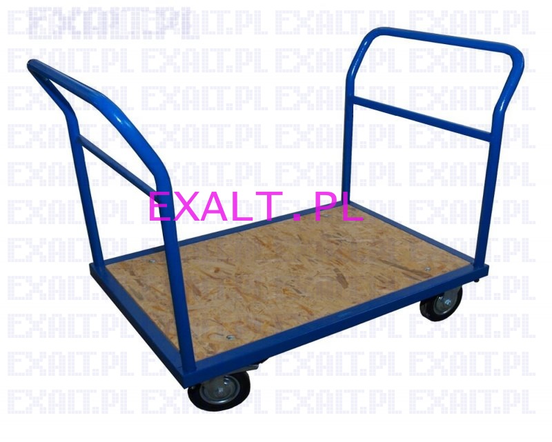 Platforma transportowa, dopuszczalne obcienie 250kg, koa metal-guma, rednica k 100mm, wymiary powierzchni zaadowczej 700x450mm, 2 uchwyty