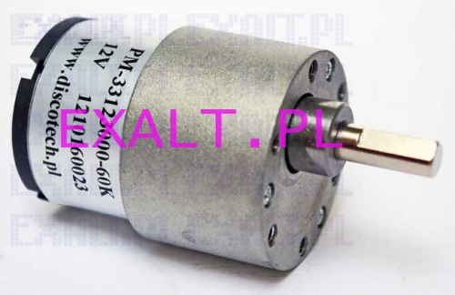 Silnik z przekadni 36 obr/min, 1,5 kg.cm, 12 VDC, model silnika: PM-33123000-60k