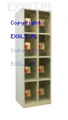 Szafa skrytkowa BS-8-PL, 8 skrytek, wymiary szafki: wysoko 1850 mm, szeroko 600 mm, gboko 500 mm, kolor RAL-3020