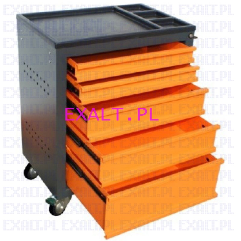 Wzek warsztatowy WSS-5 , 5 szuflad (70/70/120/130/200), wymiary wzka: wysoko 840mm, szeroko 666mm, gboko 430mm, kolor RAL-2008