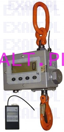 Waga hakowa EWD 15H, zakres 1500 kg, dziaka 0,5 kg + pilot radiowy (odczyt, sterowanie, 1000 pamici, RS232+kabel), z legalizacj w cen