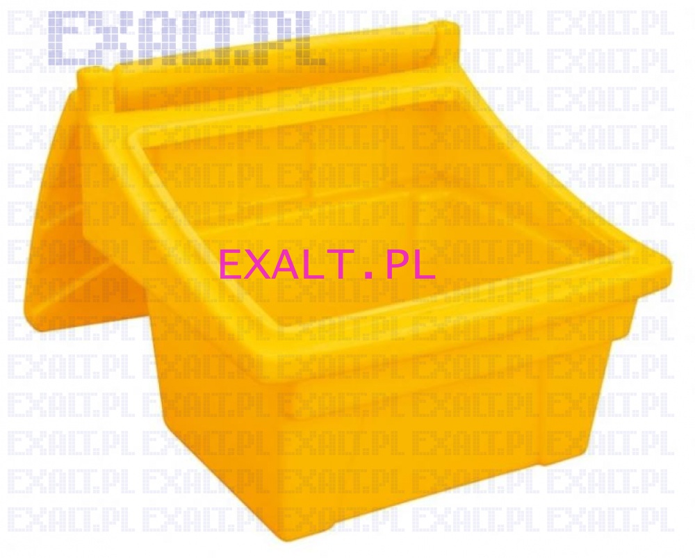 Pojemnik na piasek i sl, skrzynia na piasek i sl, pojemno 70L/100kg, kolor ty z zamkniciem na kdk