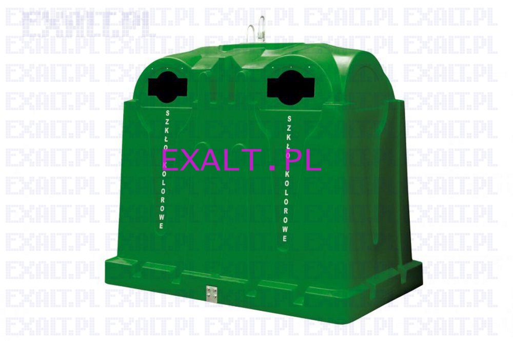 Pojemnik na odpady oglne i segregowane SuperLeader RSL03500GN, pojemno 3,5 m3, dugo 2,25 m, szeroko 1,42 m, wysoko 1,94 m, kolor zielony