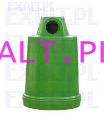 Pojemnik na odpady oglne i segregowane TidyTop RTT002050GN - otwr wrzutowy okrgy, 205 litrowy, wysoko 1,20 m, rednica grna 0,68 m, rednica dolna 0,80 m, otwr wrzutowy 0,18 m, kolor zielony