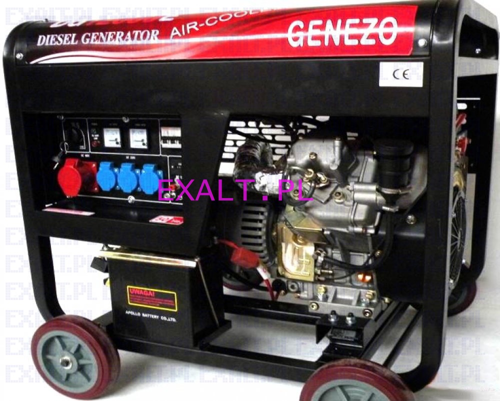 Agregat prdotwrczy w obudowie otwartej, DIESEL 12 KVA 3-fazowy 400V, model DG12000SE3 3-fazowy