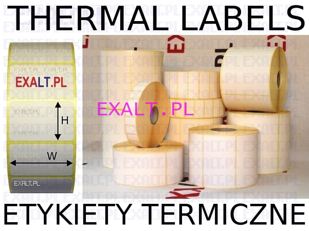 Rolka etykiet termicznych 60x20mm, gilza 40mm, nawj 3300 etykiet na rolce