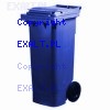 Pojemnik na odpady bytowe - model MGB 80 niebieski, o pojemnoci 80 litrw