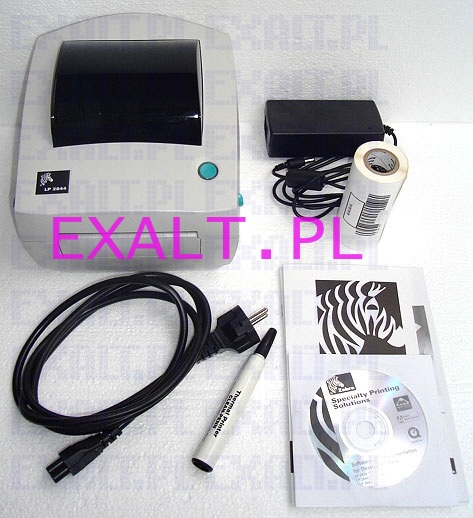 Drukarka termiczna Zebra LP2844  203dPi (LPT + RS +USB) + program do edycji etykiet (lub odpowiednik GC420D)